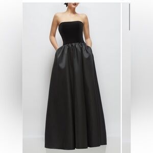 Dessy Collection Strapless Black Dress